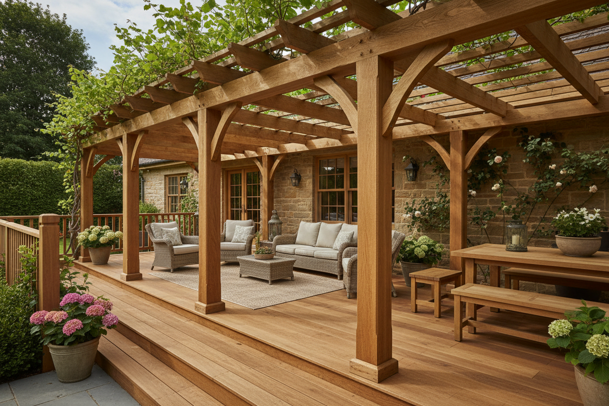 Timber Verandas Fully Installed Across Mainland UK | Bespoke Oak and Slate