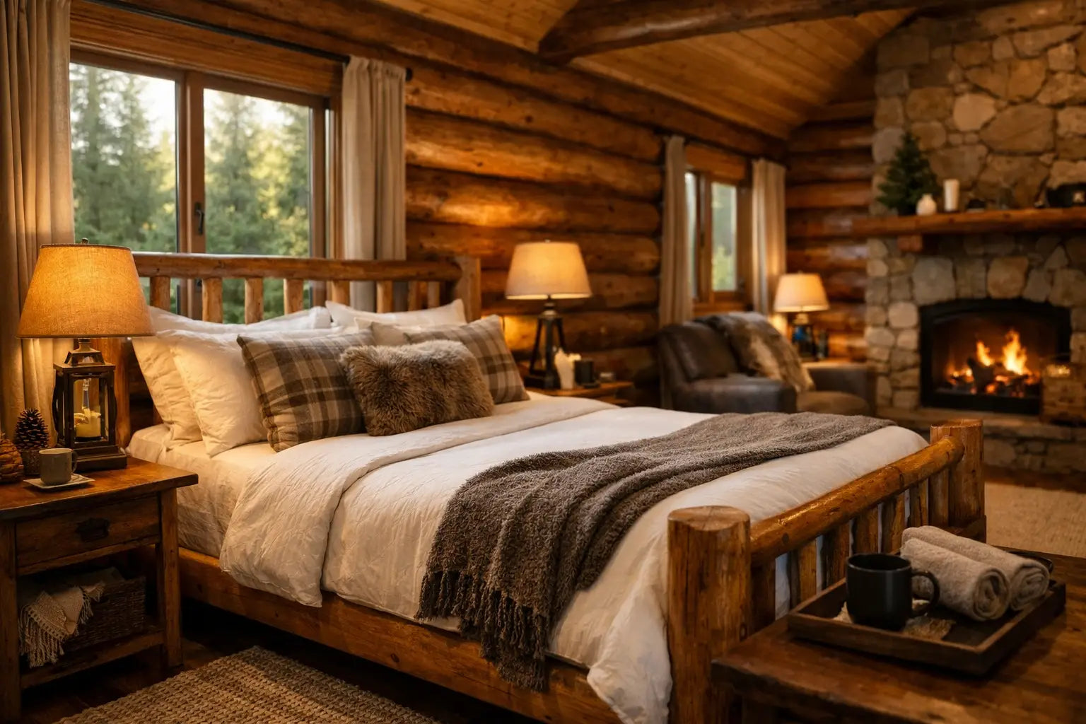 Designing a Log Cabin Guest Room