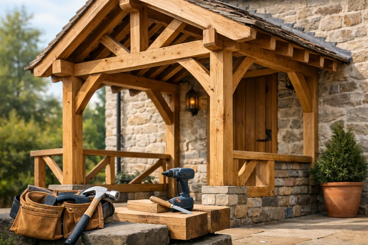 How to Build Oak Porch That Lasts