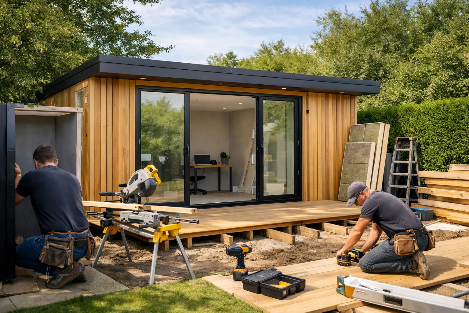 Garden Office Installation Example in Detail
