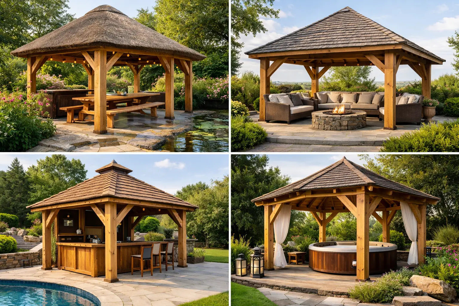 10 Freestanding Oak Gazebo Ideas