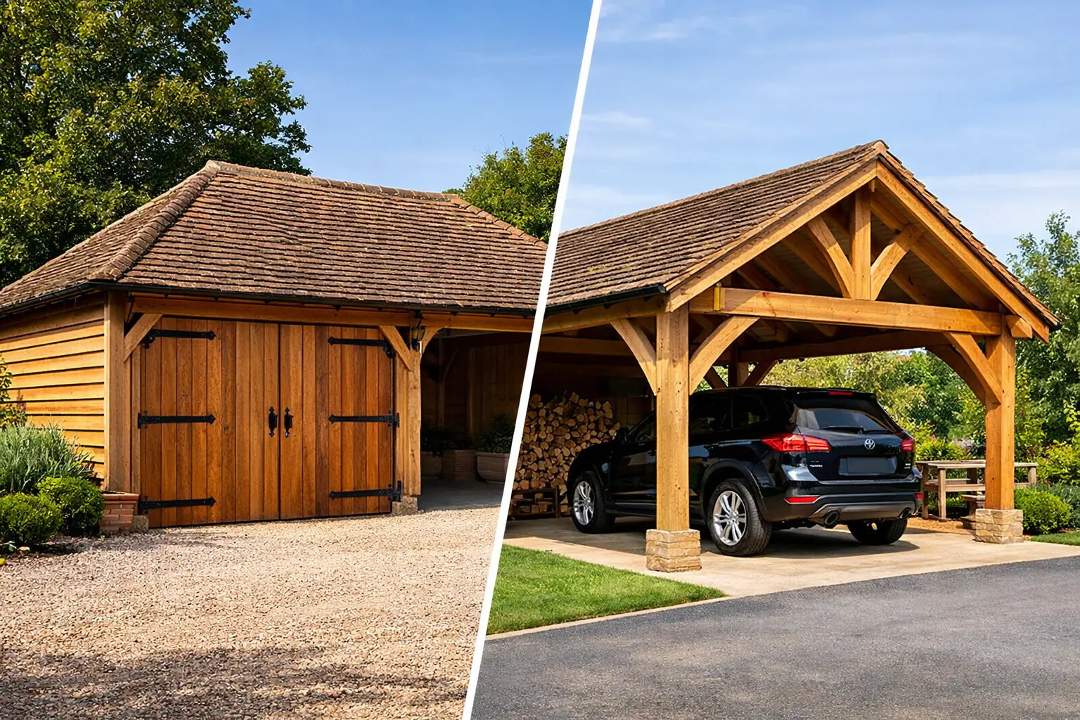 Oak Garage vs Timber Carport: Which Suits You?