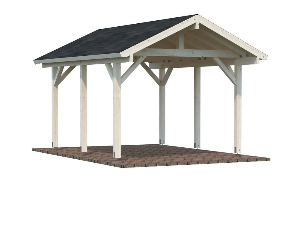 Fully Installed Palmako Robert S (3.2x3.7m | 11.7m2) Pitched Roof Timber Carport or Garden Pavilion