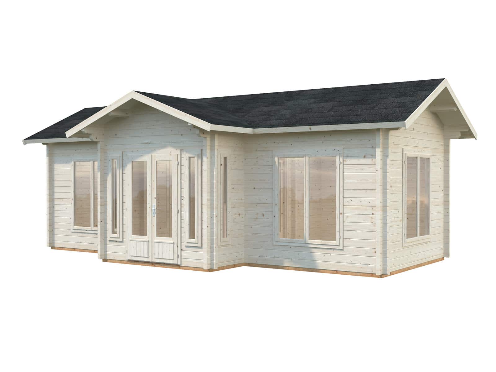 Fully Installed Palmako Anna L Spacious Timber Garden House | 3-Room Guest House | Annexe | Holiday Retreat | 26.8m² | 70mm | 8x5m
