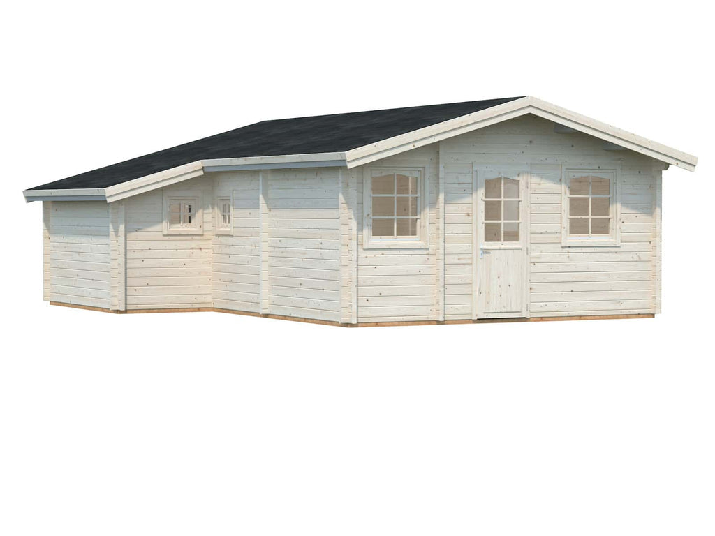 Fully Installed Palmako Emily XL Traditional Timber Holiday House | 4-Room Guest House | Annexe | 39.2m² | 70mm | 6.6x7.8m