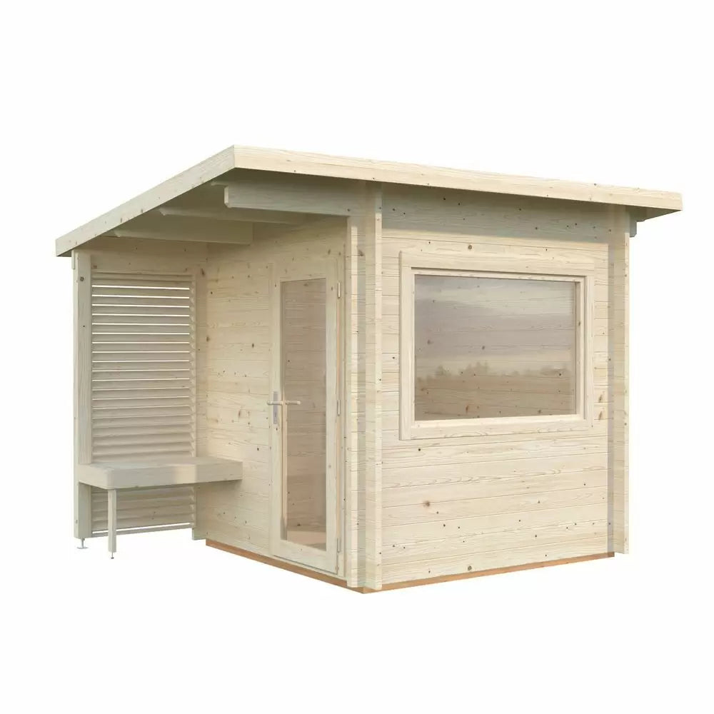 Fully Installed Palmako Sanna S (2.3x2.3m | 4.1 m2 | 44mm) Compact Outdoor Sauna
