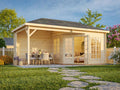 Fully Installed Palmako Melanie XXL (5.6x2.8m | 7.0+8.1m2 | 28mm) Pavilion Summer House with Canopy