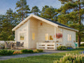Fully Installed Palmako Emily Log Cabin Holiday Chalet | Loft | Guest House | Annexe | 40.1+5.2m² | 70mm | 5.9x5.7m