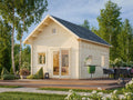 Fully Installed Palmako Kendra Log House with Loft | Guest House | Annexe | Holiday Lodge | 18.4+17.6m² | 70mm | 4.2x5.2m