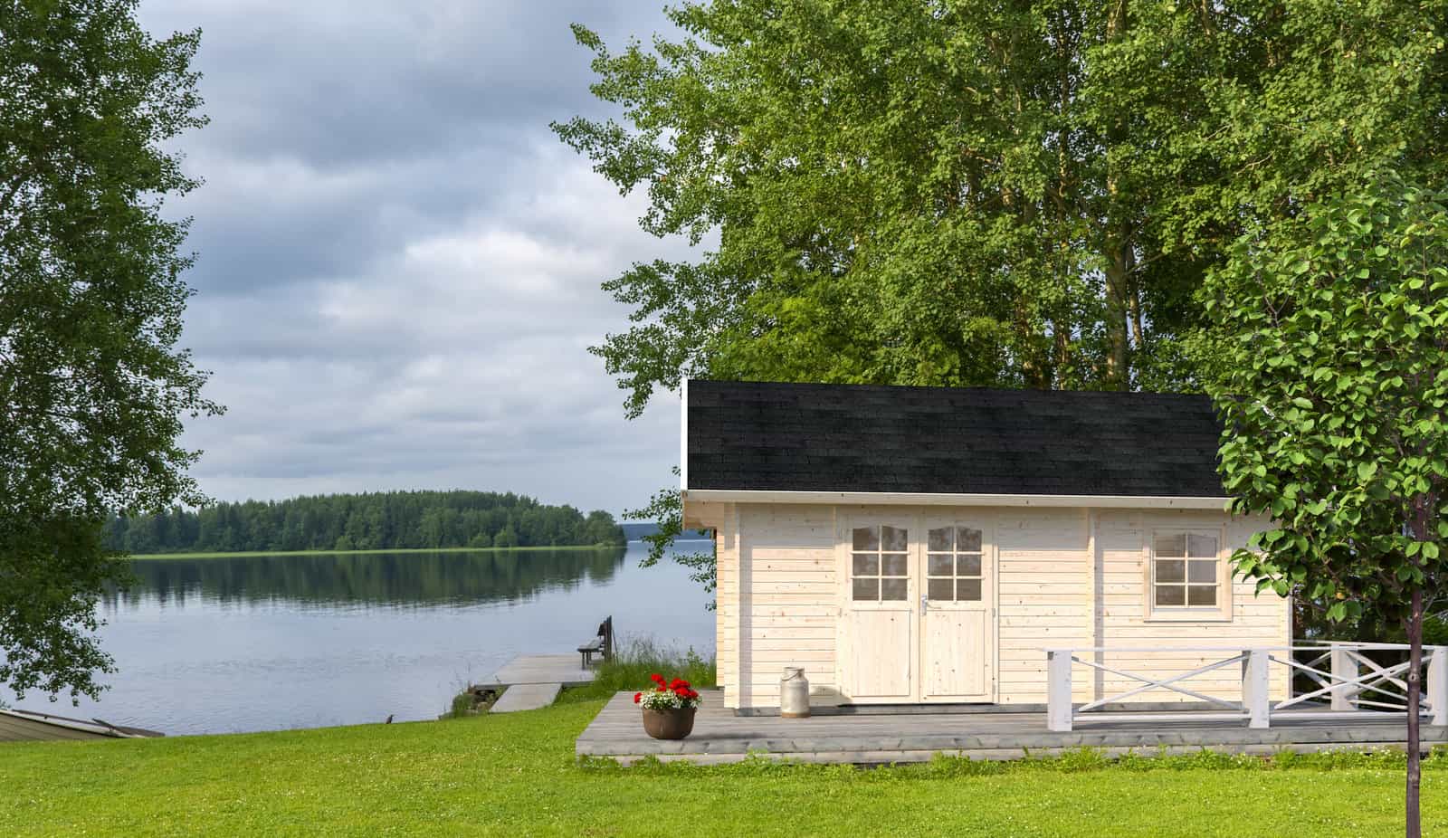 Fully Installed Palmako Sandra M Traditional Holiday Log Cabin | Multi-Room with Mezzanine | Guest House | Annexe | 29.9m² | 44mm | 6.1x4.1m