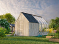 Fully Installed Palmako Emilia S+ Greenhouse with Shed | Glass Summer House | Garden Pavilion | 5.4+4.0m² | Pressure Treated