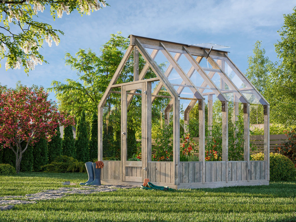 Fully Installed Palmako Emilia S Greenhouse | Glass Summer House | Garden Pavilion | 5.4m² | Pressure Treated
