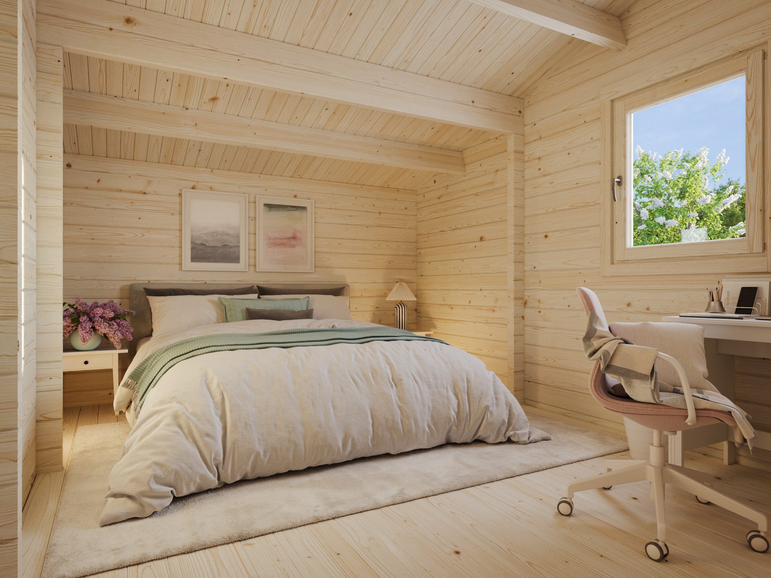 Fully Installed Palmako Emily XL Traditional Timber Holiday House | 4-Room Guest House | Annexe | 39.2m² | 70mm | 6.6x7.8m