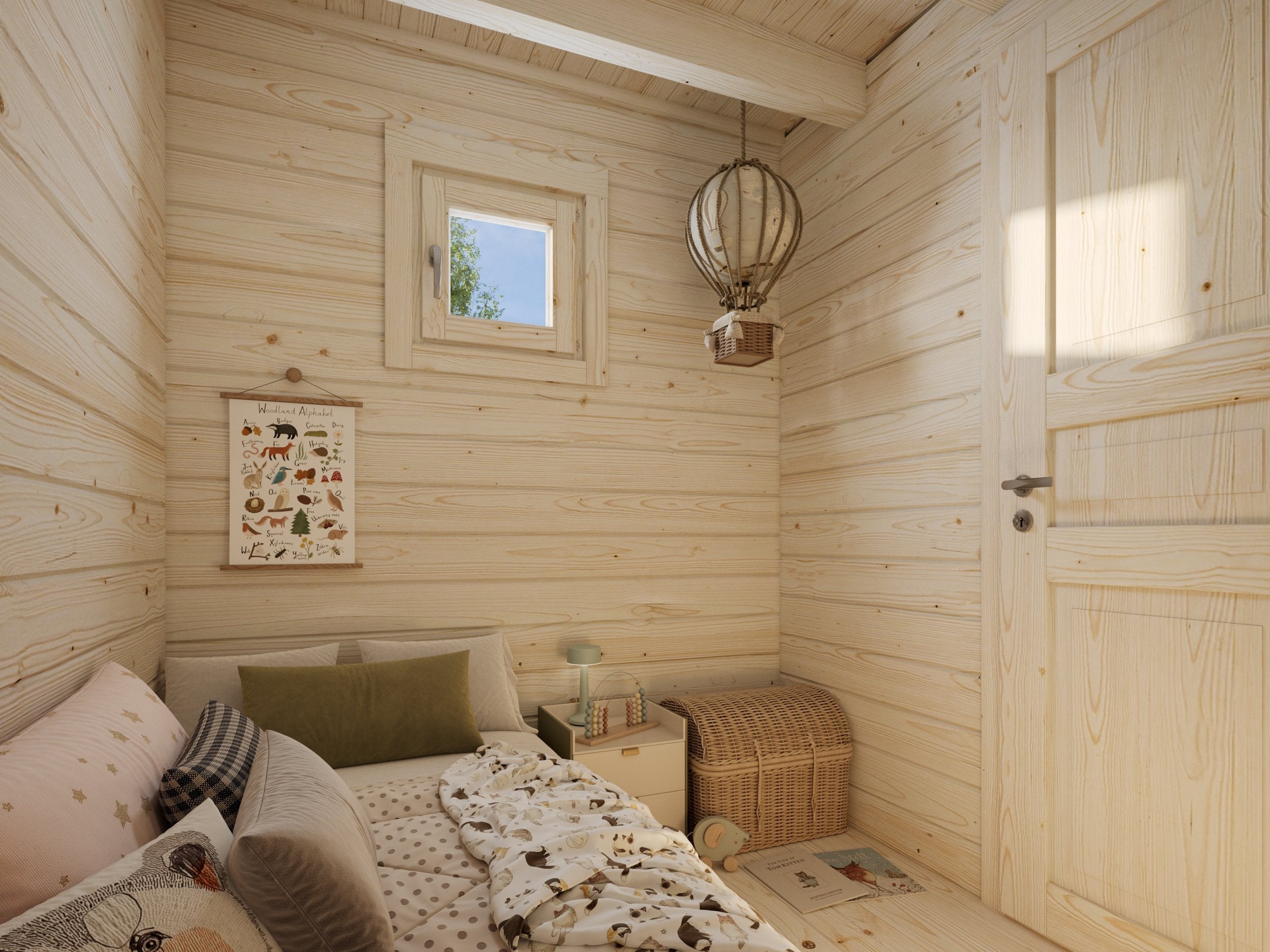 Fully Installed Palmako Kendra Log House with Loft | Guest House | Annexe | Holiday Lodge | 18.4+17.6m² | 70mm | 4.2x5.2m