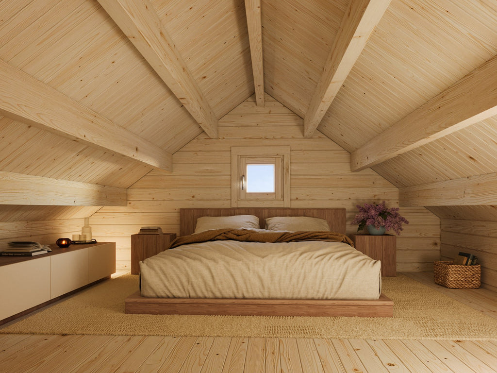 Fully Installed Palmako Kendra Log House with Loft | Guest House | Annexe | Holiday Lodge | 18.4+17.6m² | 70mm | 4.2x5.2m