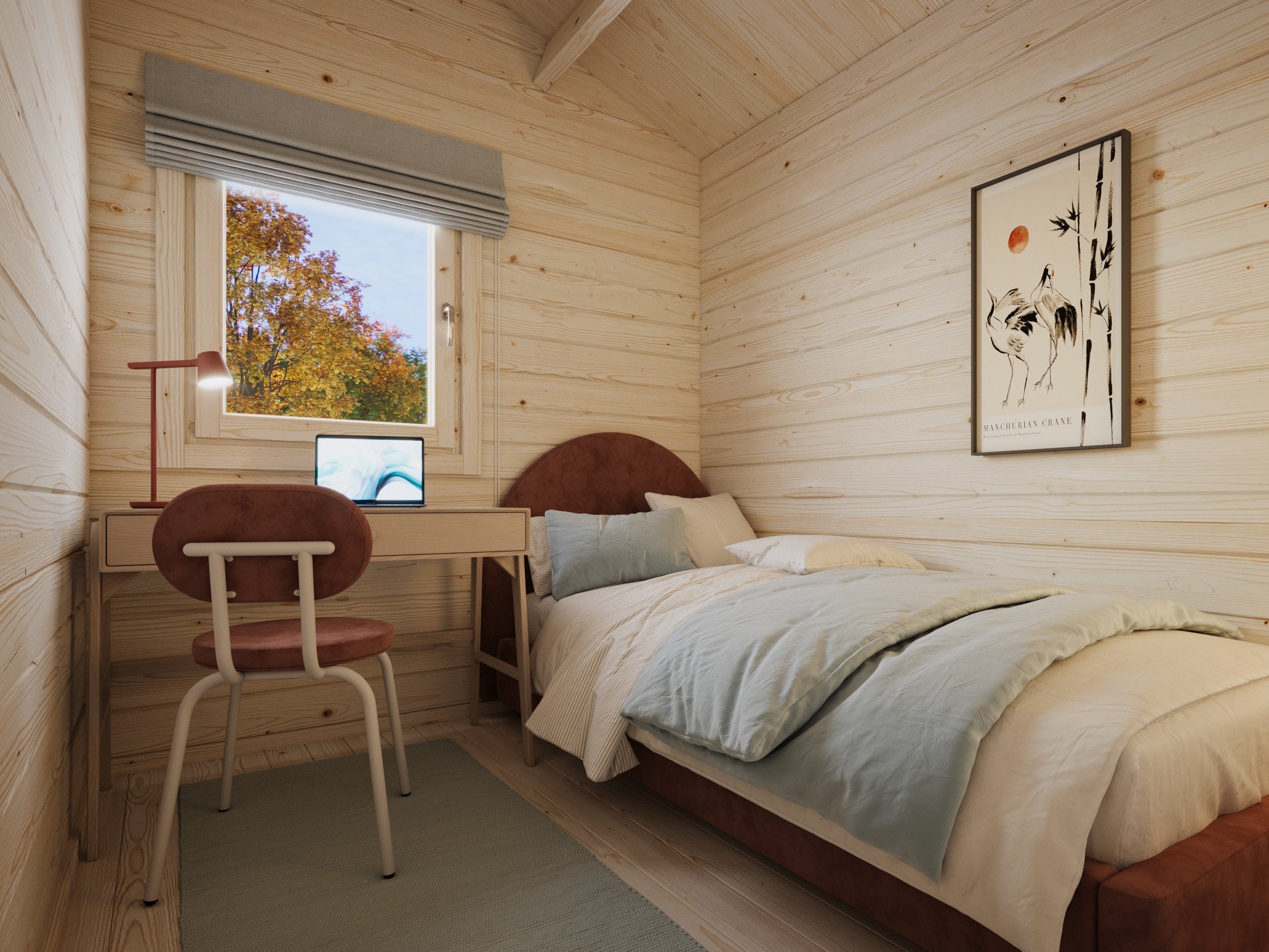Fully Installed Palmako Sandra S Holiday Summer House | Multi-Room Log Cabin | Guest House | Annexe | 21.5+3.7m² | 70mm | 6.2x4.7m