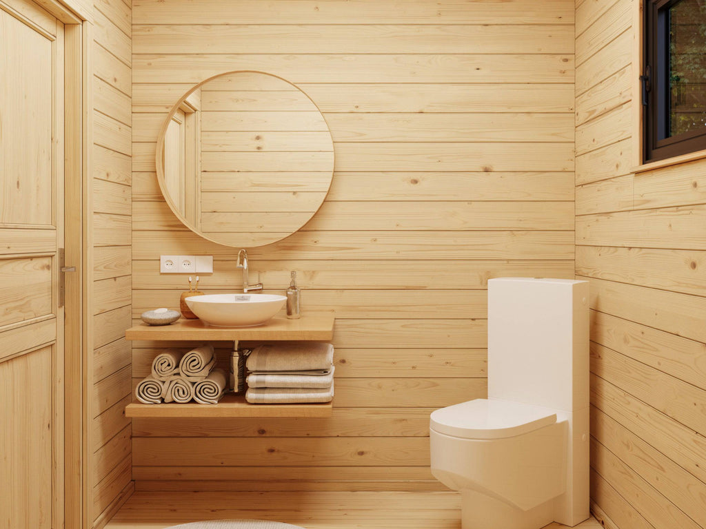 Fully Installed Palmako Cecilia L Modern Log Cottage | Annexe | Commercial Office | Guest House | 27.2m² | 70mm | 5.6x5.6m