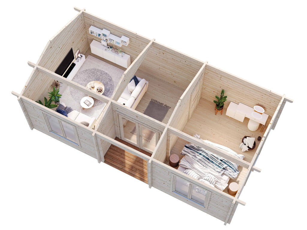 Fully Installed Palmako Anna M Modern Timber Holiday Cottage | As Seen on Living Big in a Tiny House | Garden Room | Annexe | 26.8m² | 70mm