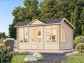 Fully Installed Palmako Claudia Pent M Log Cabin | Under 2.5m | No Planning Permission | Garden Room | Home Office | 11.5m² | 34mm