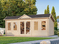 Fully Installed Palmako Claudia Pent L Log Cabin | Under 2.5m | No Planning Permission | Garden Room | Home Office | 19.4m² | 44mm