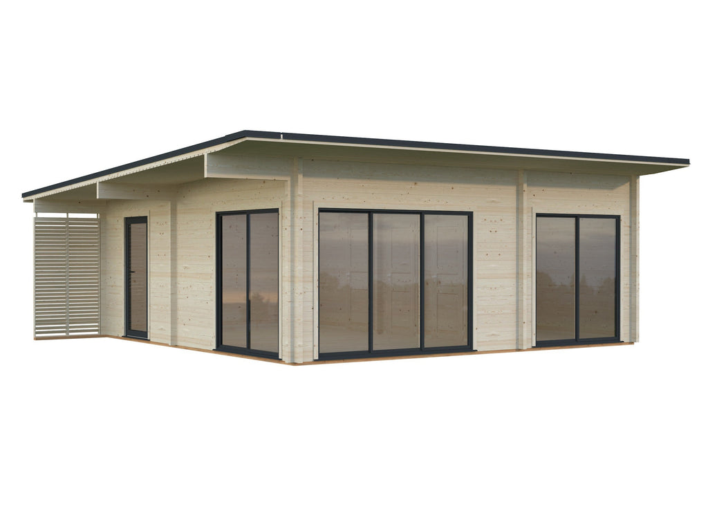 Fully Installed Palmako Cecilia XXXL Modern Garden Studio | Annexe | Guest House | Home Office | 39.9m² | 70mm | 6.7x6.7m