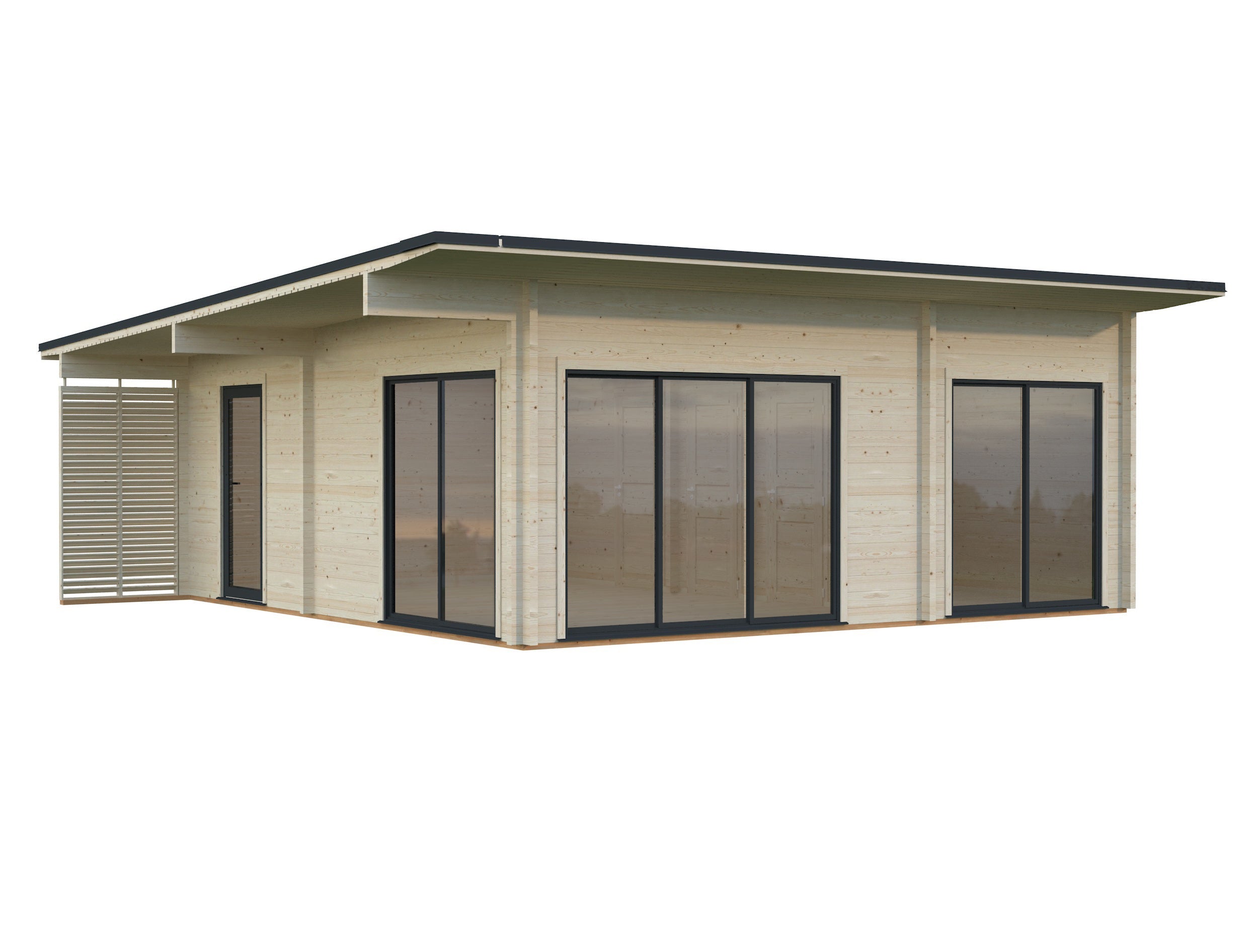 Fully Installed Palmako Cecilia XXXL Modern Garden Studio | Annexe | Guest House | Home Office | 39.9m² | 70mm | 6.7x6.7m