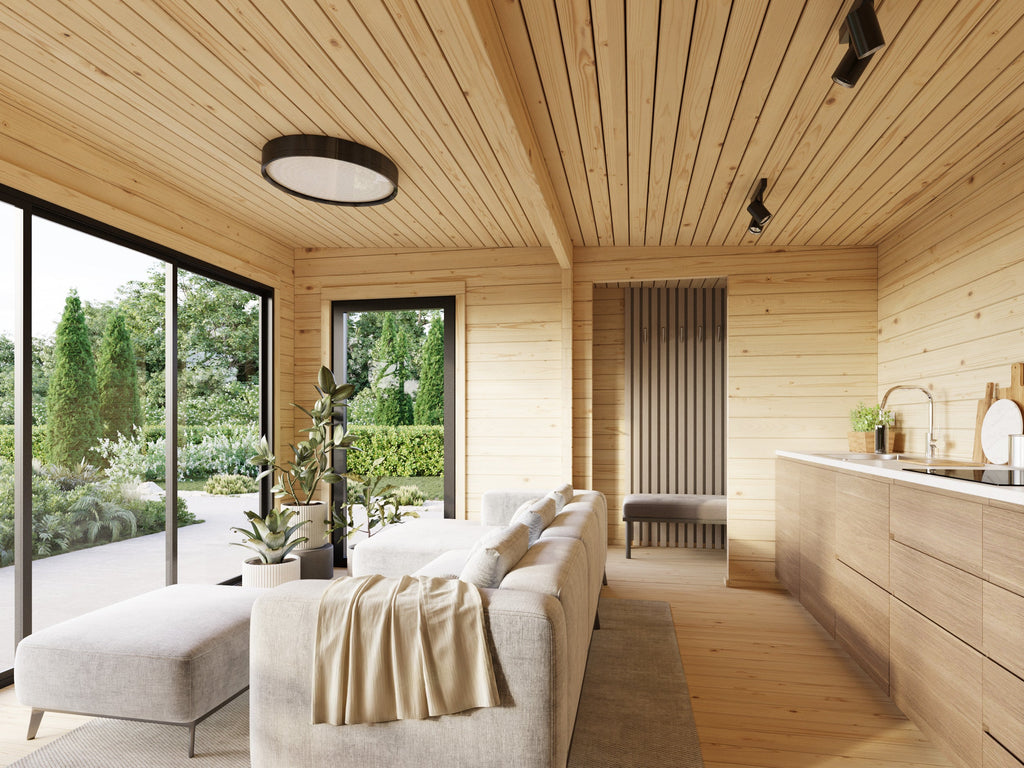 Fully Installed Palmako Cecilia L2 Modern Garden Studio | Annexe | Commercial Office | Guest House | 27.3m² | 70mm | 7.9x4.4m