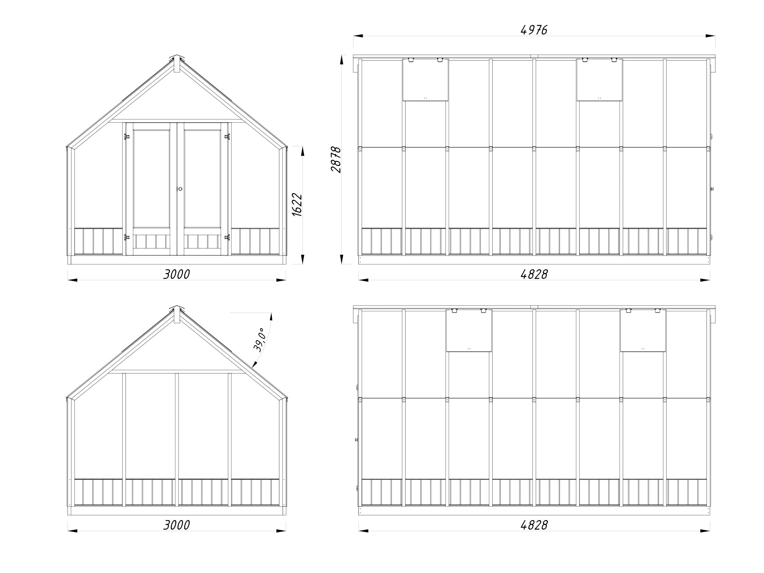 Fully Installed Palmako Emilia L Pavilion | Greenhouse | Glass Summer House | 13.8m² | Pressure Treated