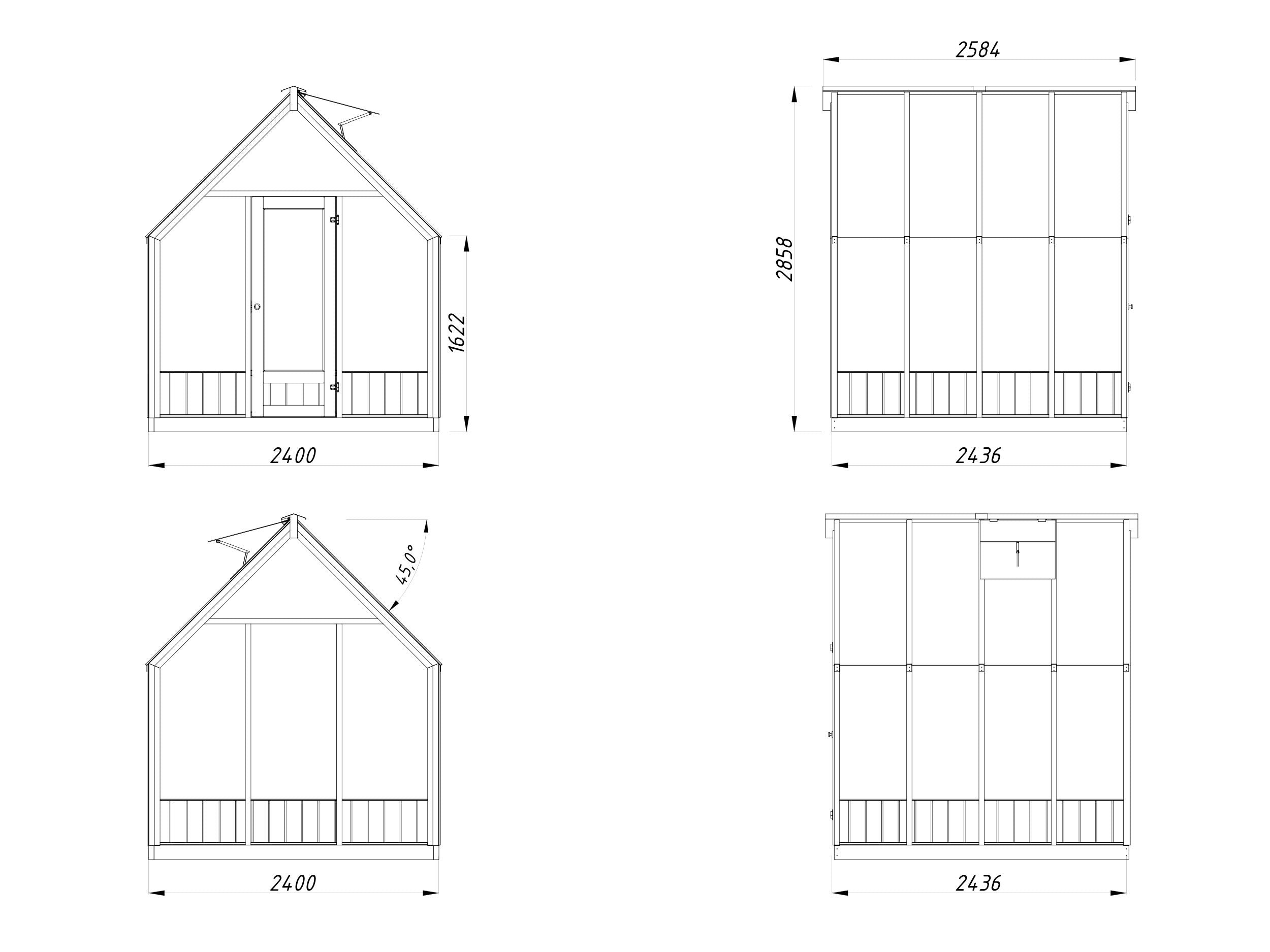 Fully Installed Palmako Emilia S Greenhouse | Glass Summer House | Garden Pavilion | 5.4m² | Pressure Treated