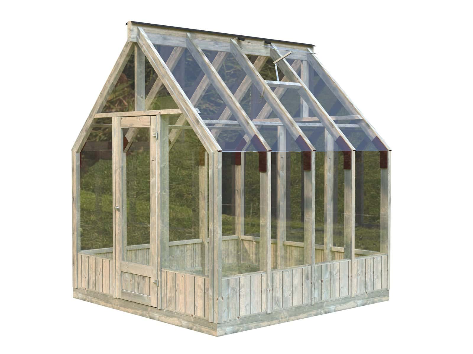 Fully Installed Palmako Emilia S Greenhouse | Glass Summer House | Garden Pavilion | 5.4m² | Pressure Treated