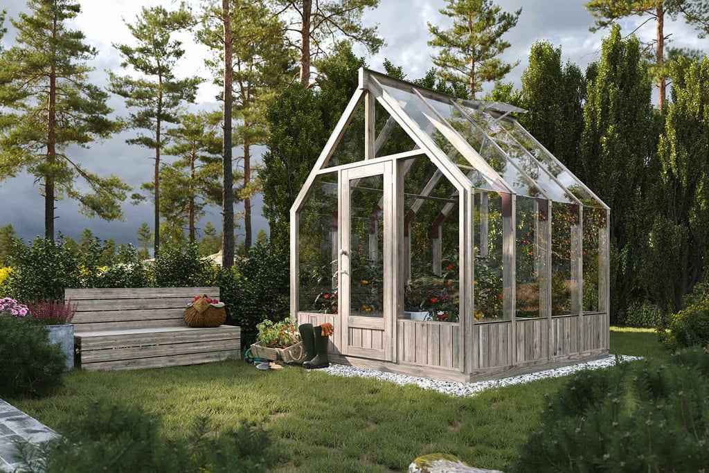 Fully Installed Palmako Emilia S Greenhouse | Glass Summer House | Garden Pavilion | 5.4m² | Pressure Treated