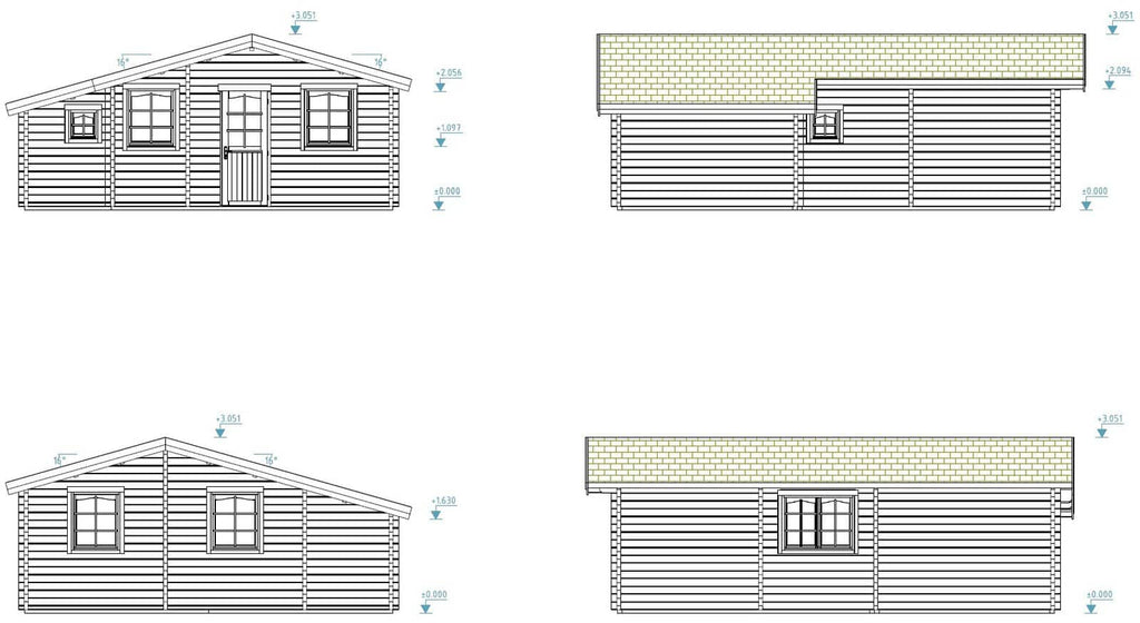 Fully Installed Palmako Emily XL Traditional Timber Holiday House | 4-Room Guest House | Annexe | 39.2m² | 70mm | 6.6x7.8m