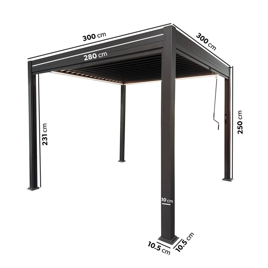 Aluminium Louvred Pergola with Integrated LED Lighting — Fully Installed Nationwide