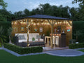 Dunster House Utopia Walled Garden Bar Gazebo | W4m x D3m | Fully Installed Nationwide