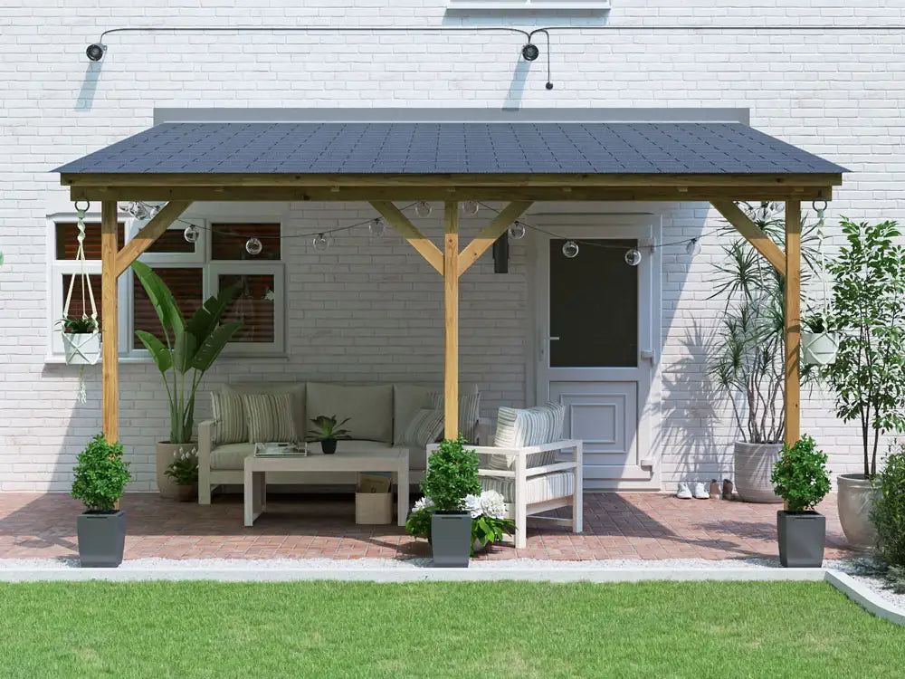 Dunster House Utopia Lean To Gazebo & Veranda | W4m x D3m | Fully Installed Nationwide