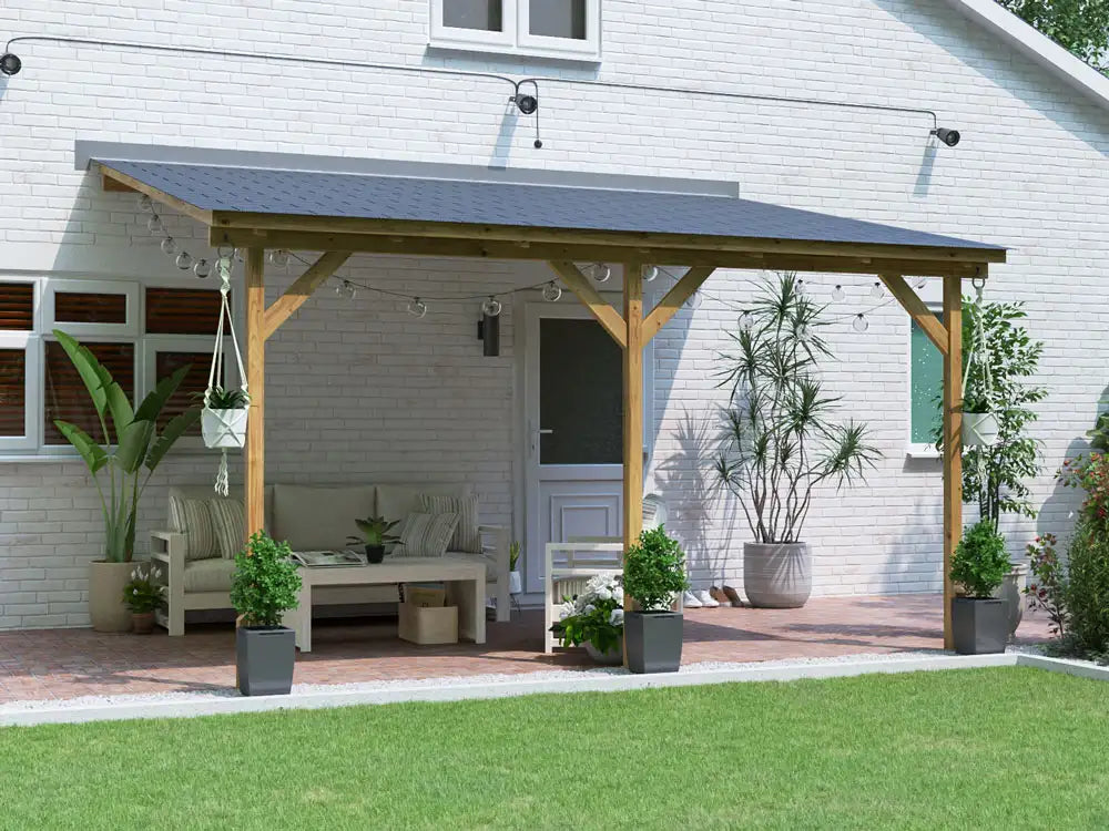 Dunster House Utopia Lean To Gazebo & Veranda | W4m x D3m | Fully Installed Nationwide