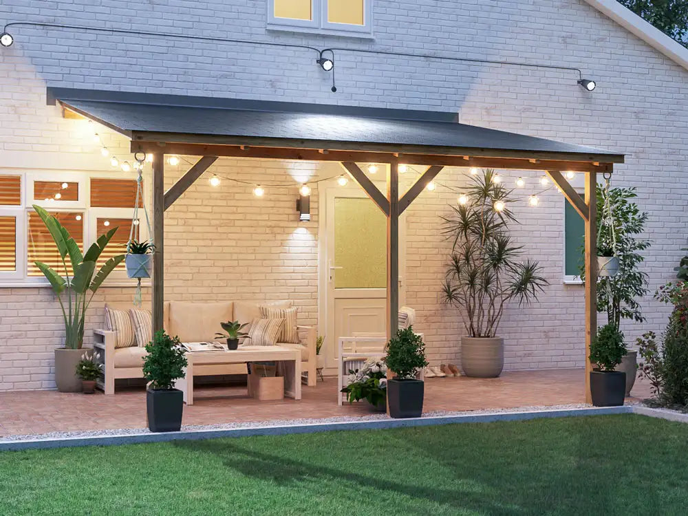 Dunster House Utopia Lean To Gazebo & Veranda | W4m x D3m | Fully Installed Nationwide