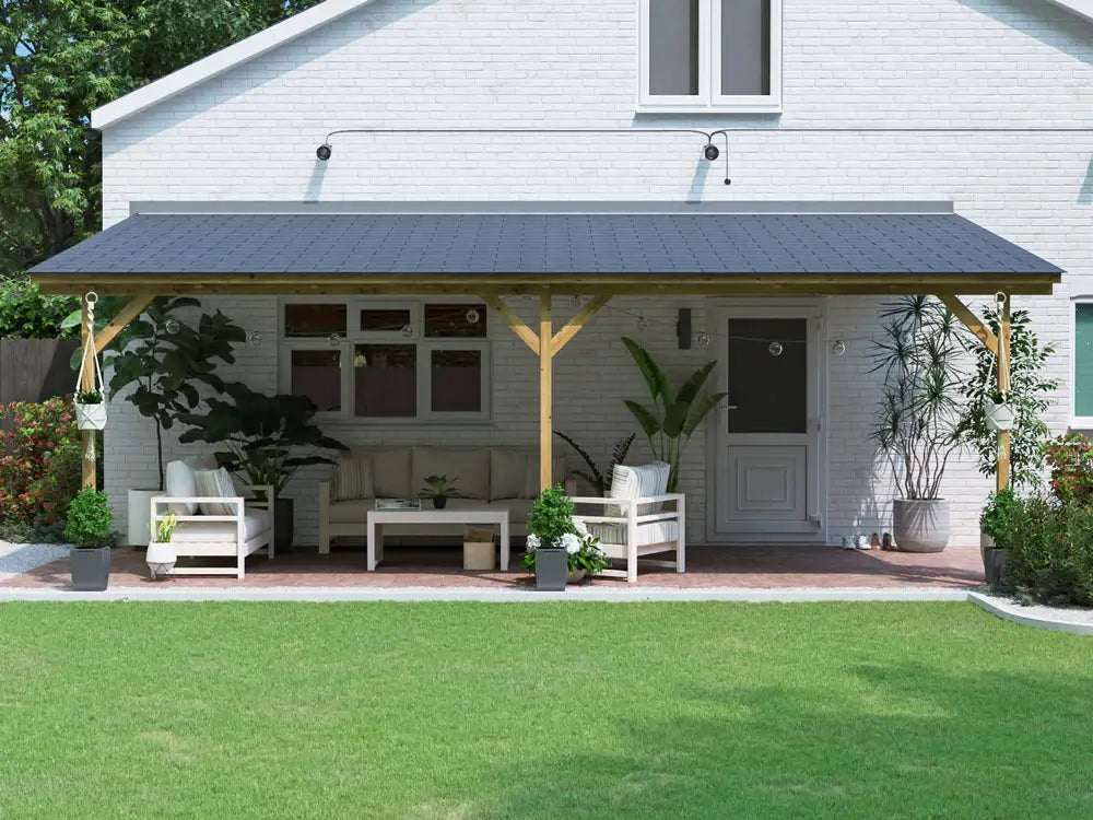 Dunster House Utopia Lean To Gazebo & Veranda | W6m x D3m | Fully Installed Nationwide