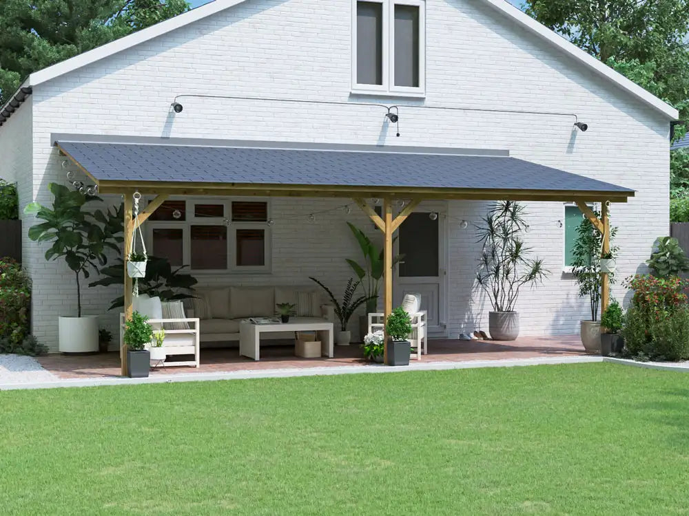 Dunster House Utopia Lean To Gazebo & Veranda | W6m x D3m | Fully Installed Nationwide