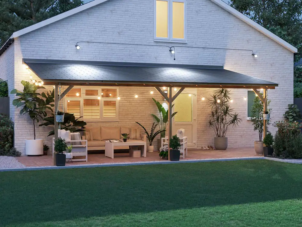 Dunster House Utopia Lean To Gazebo & Veranda | W6m x D3m | Fully Installed Nationwide