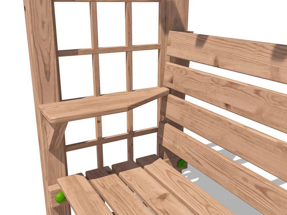 Gerlinde Corner Arbour Seat 2.5m x 2.5m | Pressure Treated Timber | Installation & Treatment Included