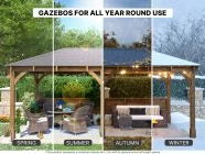 Dunster House Utopia Walled Garden Bar Gazebo | W3m x D3m | Fully Installed Nationwide