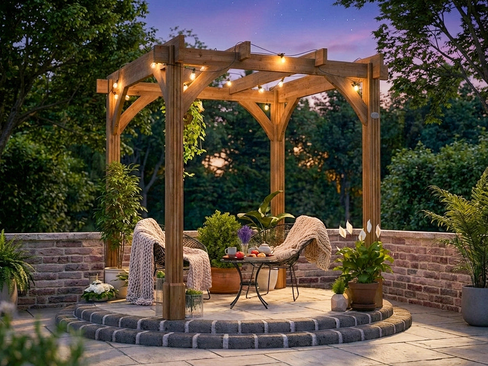 Leviathan Wooden Pergola 2.5m x 2.5m | 120mm Posts | Smart Seal Treated | Nationwide Installation Included