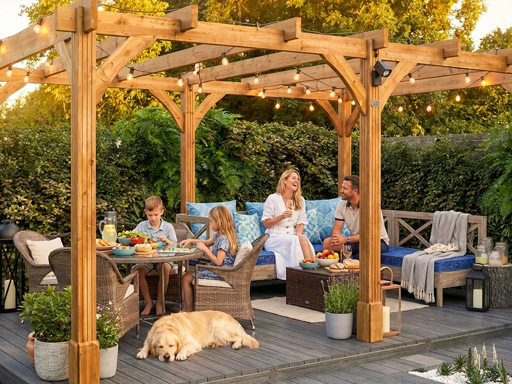 Leviathan Wooden Pergola 5m x 3m | 120mm Posts | Smart Seal Treated | Nationwide Installation Included