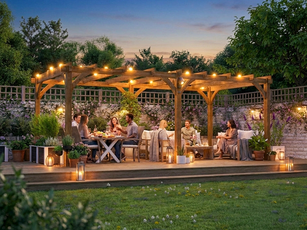 Leviathan Wooden Pergola 6m x 3m | 120mm Posts | Smart Seal Treated | Nationwide Installation Included
