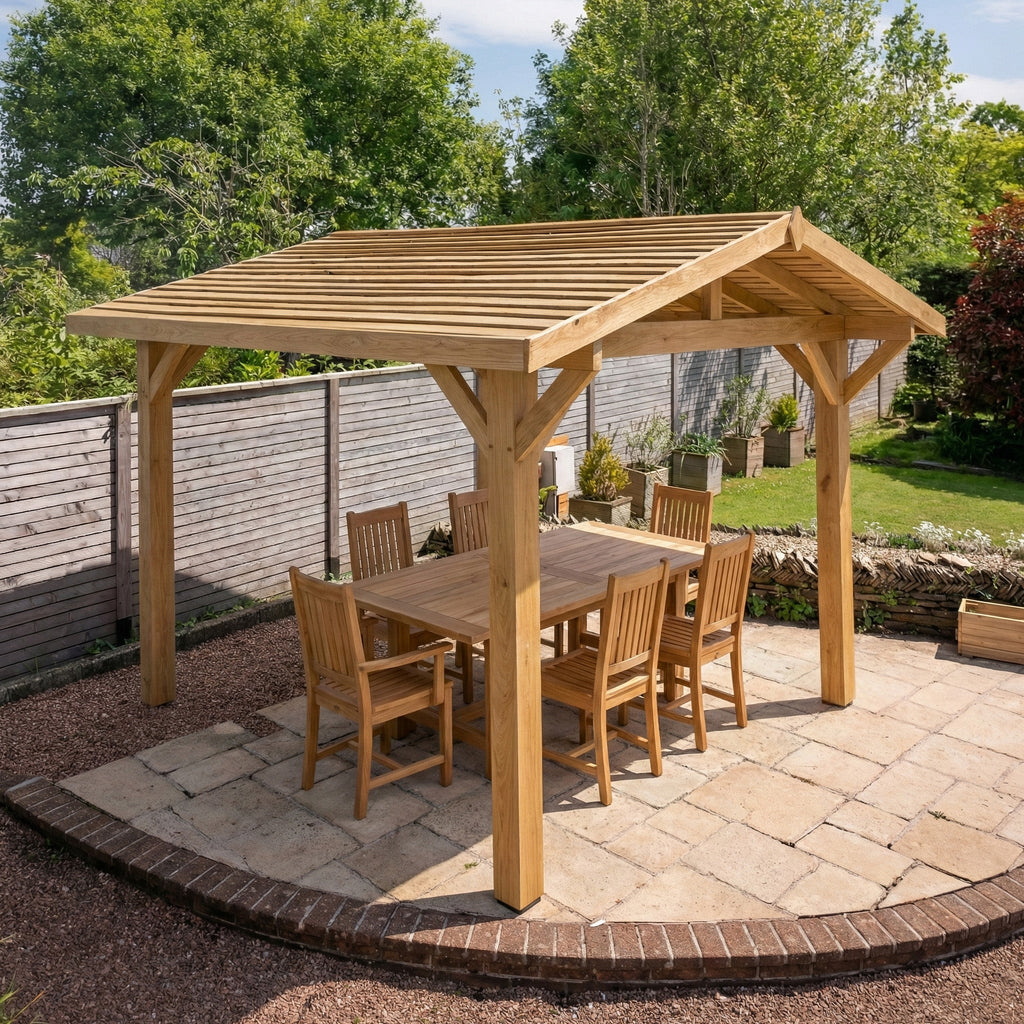 2.1 x 1.8 Oak Wooden Gazebo - Free Fitting Mainland UK | Bespoke Oak ...