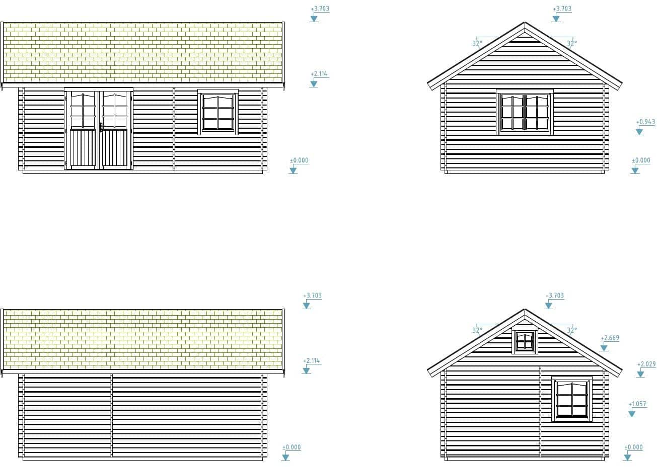 Fully Installed Palmako Sandra M Traditional Holiday Log Cabin | Multi-Room with Mezzanine | Guest House | Annexe | 29.9m² | 44mm | 6.1x4.1m