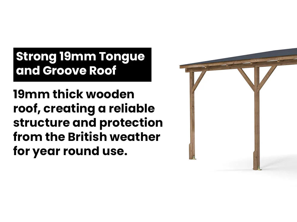 Dunster House Utopia Lean To Gazebo & Veranda | W3m x D3m | Fully Installed Nationwide
