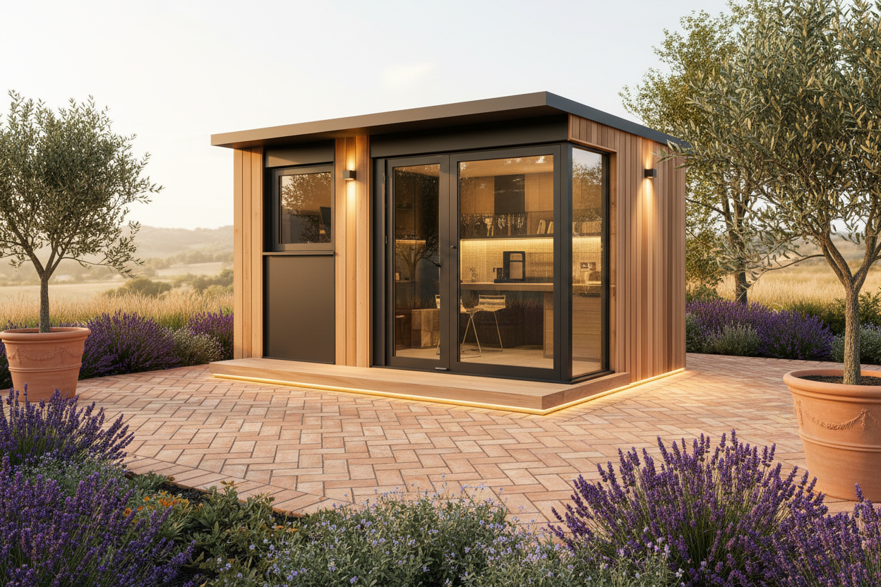 All natural cedar vertical - Mediterranean garden