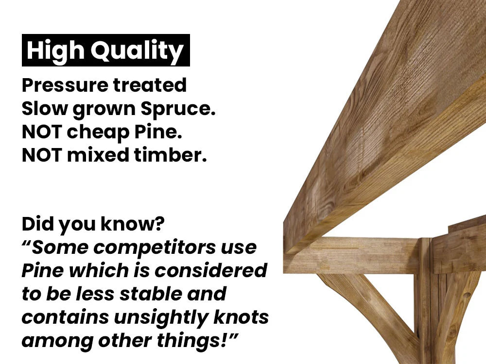 Leviathan Slatted Back Diamond Corner Pergola 3m x 3m | 120mm Posts | Smart Seal | Nationwide Installation Included